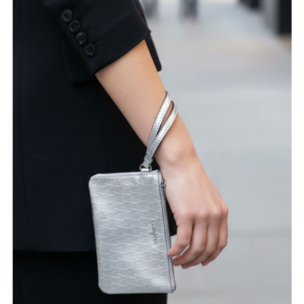Karl Lagerfeld Paris Eiffel Tower Embossed Crossbody Wallet Bag
